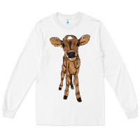 White baby cow Long Sleeve Tee - NancyCooperArtShop