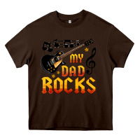 Chocolate Brown my dad rocks Heavy Core Tee - HRA Design Shop