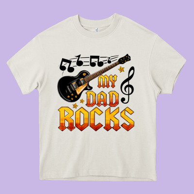 My Dad Rocks Heavy Core Tee Designed By Hra Design Shop
