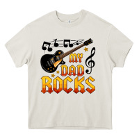 Cream my dad rocks Heavy Core Tee - HRA Design Shop