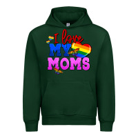 Forest Green I love my moms Urban Hoodie - FaDigitalArtStudio