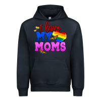Navy I love my moms Urban Hoodie - FaDigitalArtStudio