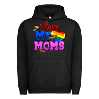 Pigment Black I love my moms Urban Hoodie - FaDigitalArtStudio