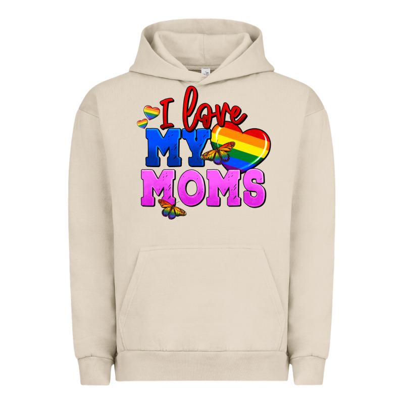 I Love My Moms Urban Hoodie by FaDigitalArtStudio | Teevron