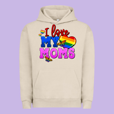 I Love My Moms Urban Hoodie Designed By Fadigitalartstudio