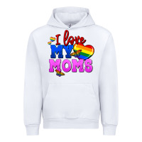 White I love my moms Urban Hoodie - FaDigitalArtStudio