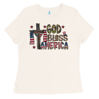 Bone god bless america Ladies Tee - CowhideDigitalArt