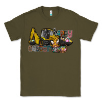 Army Green Happy Easter Classic Tee - CowhideDigitalArt