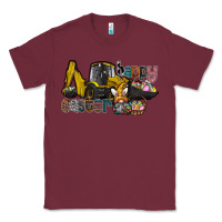 Burgundy Happy Easter Classic Tee - CowhideDigitalArt