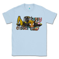 Dusty Blue Happy Easter Classic Tee - CowhideDigitalArt