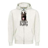 Oatmeal Heather Snarky Puppy Zipper Hoodie - Bettercallsaul