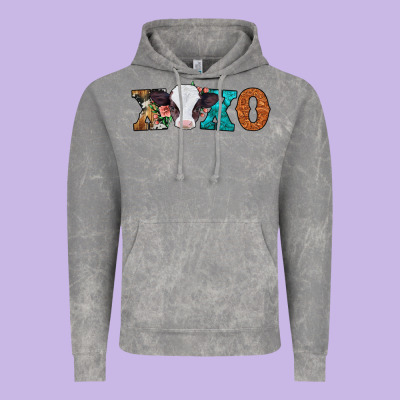 Xoxo Valentines Day Baby Cow Vintage Hoodie Designed By Jasminsmagicworld