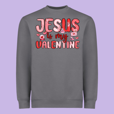 Jesus Is My Valentine Heavyweight Sweatshirt Designed By Maliassmallbusiness