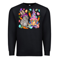 Black Easter gnome and rabbit Easter Day Premium Sweatshirt - HowdyJamesFarm
