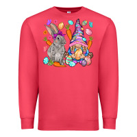 Cardinal Easter gnome and rabbit Easter Day Premium Sweatshirt - HowdyJamesFarm