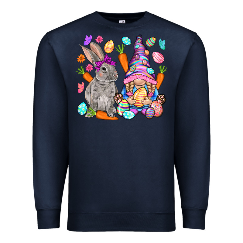 Easter Gnome And Rabbit Easter Day Premium Sweatshirt by HowdyJamesFarm | Teevron