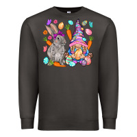 Smoke Easter gnome and rabbit Easter Day Premium Sweatshirt - HowdyJamesFarm