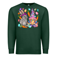 Sports Green Easter gnome and rabbit Easter Day Premium Sweatshirt - HowdyJamesFarm