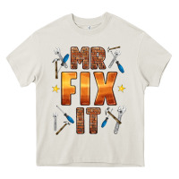 Cream mr fix it Heavy Core Tee - HRA Design Shop