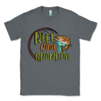 Charcoal Heather reel cool  grandpa Classic Tee - MaliasSmallBusiness