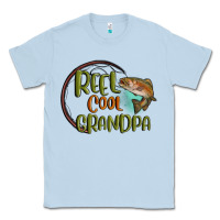 Dusty Blue reel cool  grandpa Classic Tee - MaliasSmallBusiness