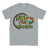 Heather Grey reel cool  grandpa Classic Tee - MaliasSmallBusiness
