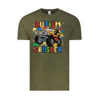 Vintage Olive autism crusher Vintage Tee - MaliasSmallBusiness