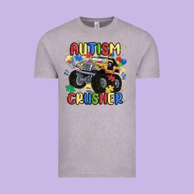 Autism Crusher Vintage Tee Designed By Maliassmallbusiness