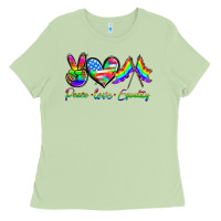 Matcha peace love equality Ladies Tee - HRA Design Shop