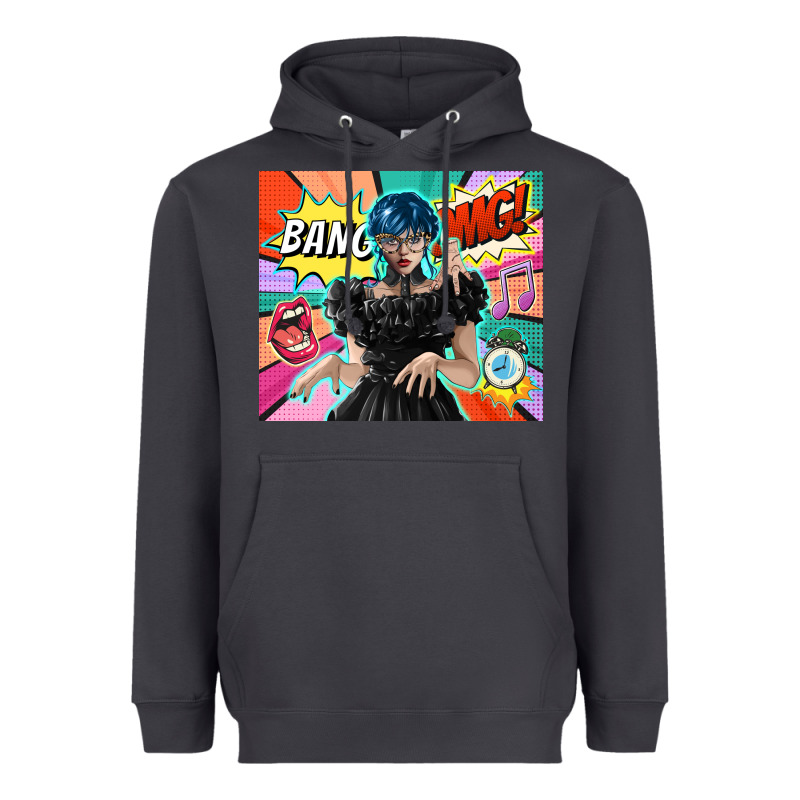Pop Art Gothic Girl Heavyweight Hoodie by TumblerDesignByShophia | Teevron