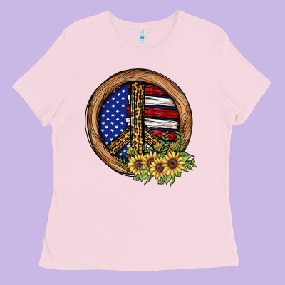 Peace Sign Ladies Tee Designed By Jahusdesignshop