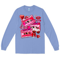 Colony Blue valentines day cassette Long Sleeve Tee - NancyCooperArtShop