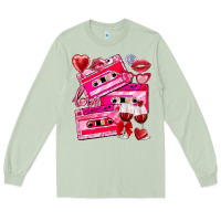 Matcha valentines day cassette Long Sleeve Tee - NancyCooperArtShop
