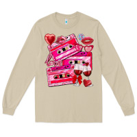 Mushroom valentines day cassette Long Sleeve Tee - NancyCooperArtShop