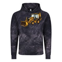Cloud Black Backhoe Loader Truck Vintage Hoodie - LillyAllenDesigns