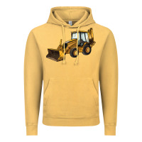 Vintage Mustard Backhoe Loader Truck Vintage Hoodie - LillyAllenDesigns