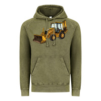 Vintage Olive Backhoe Loader Truck Vintage Hoodie - LillyAllenDesigns