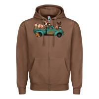 Chestnut Farm Animals Truck Zipper Hoodie - Bettercallsaul