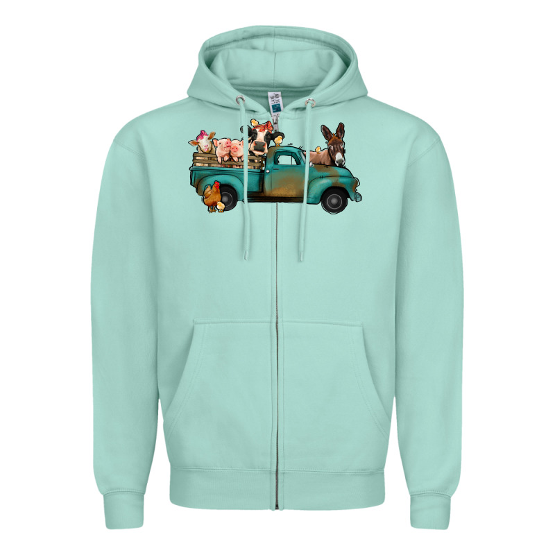Farm Animals Truck Zipper Hoodie by Bettercallsaul | Teevron