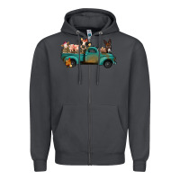 Smoke Farm Animals Truck Zipper Hoodie - Bettercallsaul
