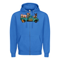 True Royal Farm Animals Truck Zipper Hoodie - Bettercallsaul