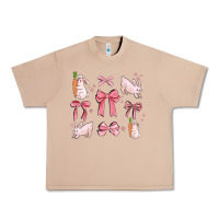 Burro pink ribbons with rabbits Urban Heavy Tee - MaliasSmallBusiness