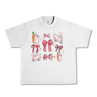 Lunar Rock pink ribbons with rabbits Urban Heavy Tee - MaliasSmallBusiness