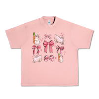 Salmon pink ribbons with rabbits Urban Heavy Tee - MaliasSmallBusiness