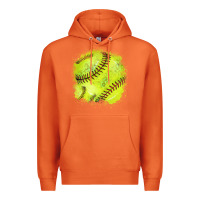 Carrot Softball background Premium Hoodie - HowdyJamesFarm