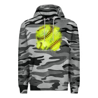 Slate Camo Softball background Premium Hoodie - HowdyJamesFarm