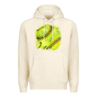 Tofu Softball background Premium Hoodie - HowdyJamesFarm
