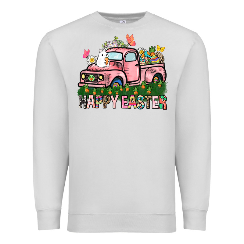 Happy Easter Day Truck Premium Sweatshirt by HowdyJamesFarm | Teevron