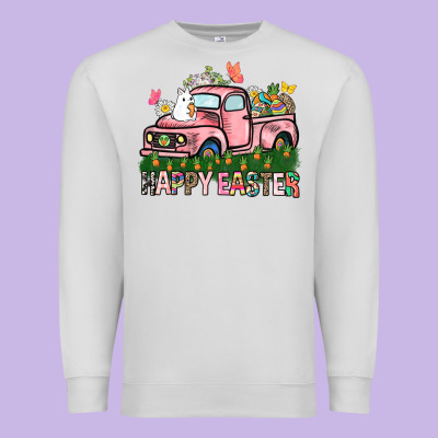 Happy Easter Day Truck Premium Sweatshirt Designed By Howdyjamesfarm