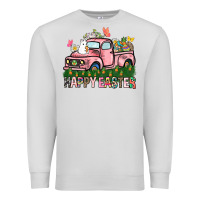Dove Grey Happy Easter Day truck Premium Sweatshirt - HowdyJamesFarm